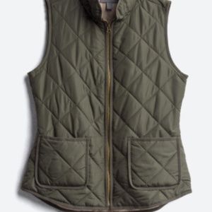 Women’s Olive Green Quilted Vest